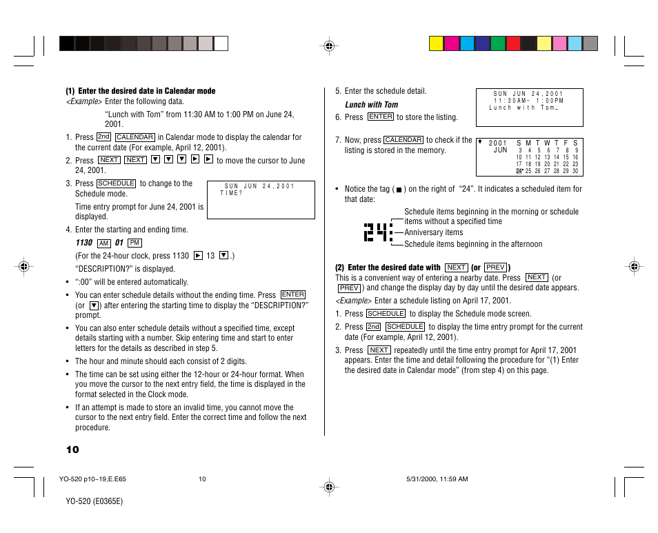 Sharp YO-520 User Manual | Page 12 / 40