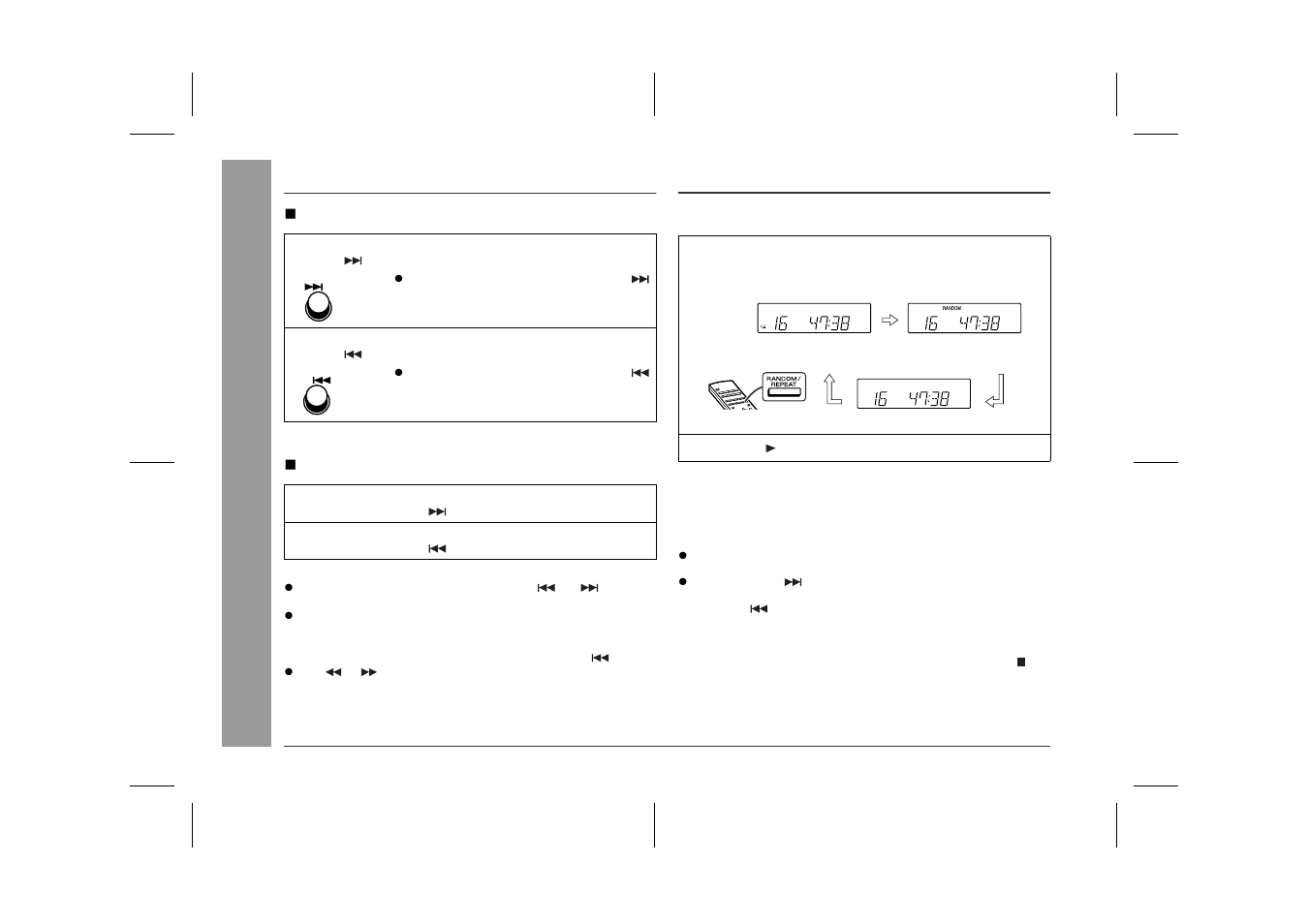 Repeat or random play, Cd pla y ba c k, Listening to a cd (continued) | Sharp XL-3000 User Manual | Page 20 / 32