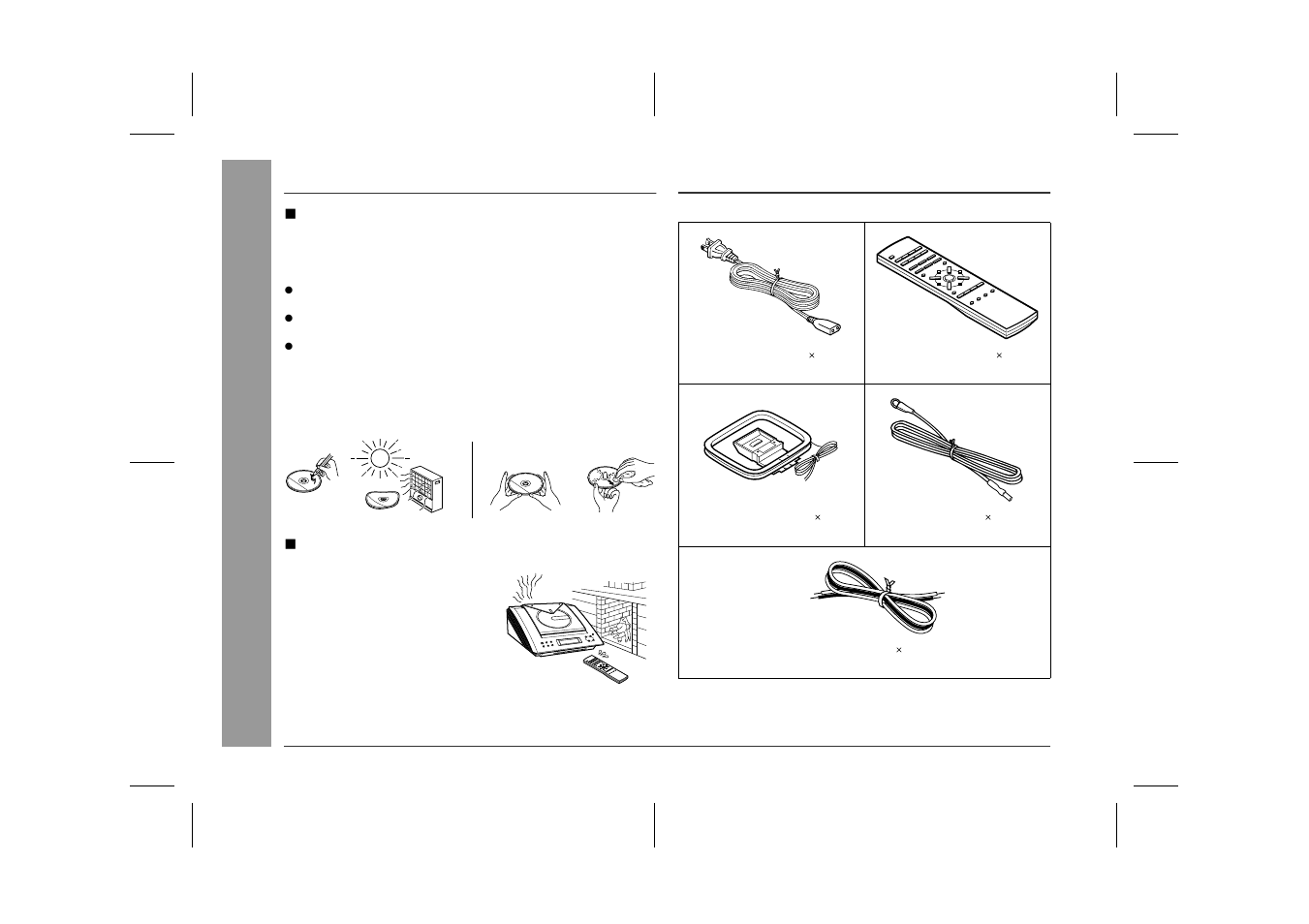 Accessories, Ge ne ra l inf o rma tion, Precautions (continued) | Sharp XL-3000 User Manual | Page 6 / 32