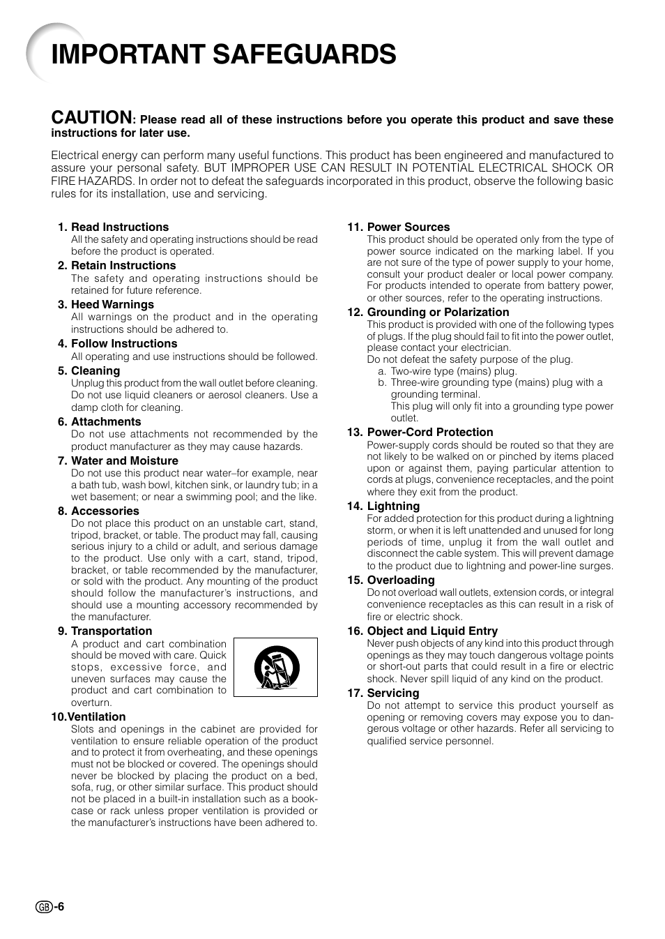 Important safeguards, Caution | Sharp Notevision PG-C45X User Manual | Page 10 / 106