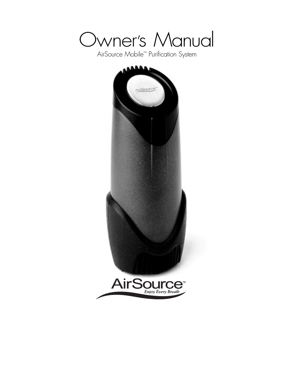 Shaklee AirSource Purification System User Manual | 7 pages