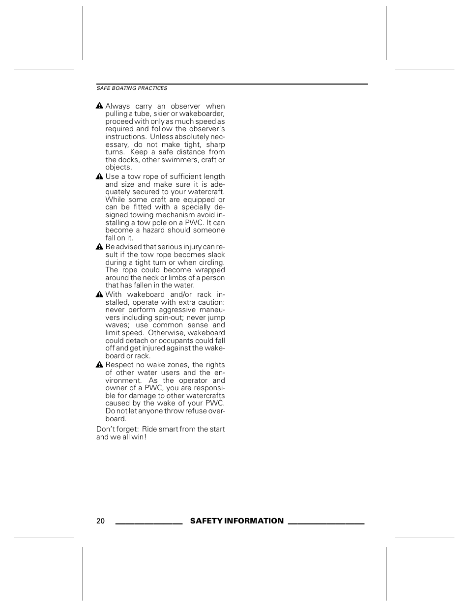 Ski-Doo WAKE Series User Manual | Page 22 / 148