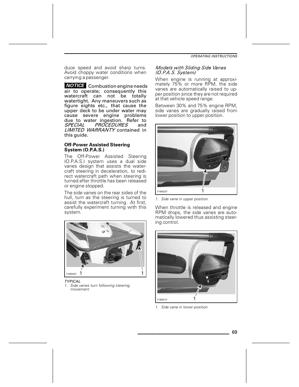 Off-power assisted steering system (o.p.a.s.), Typical | Ski-Doo WAKE Series User Manual | Page 71 / 148