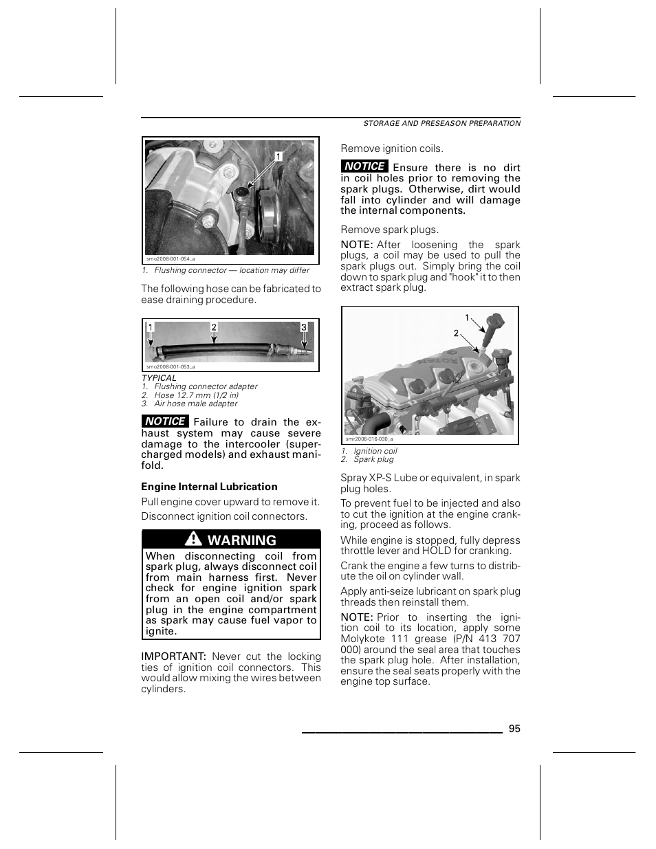 Typical, Engine internal lubrication, Warning | Ski-Doo WAKE Series User Manual | Page 97 / 148