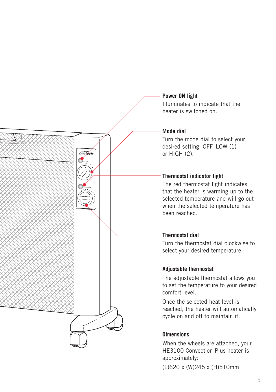 Sunbeam Bedding HE3100 User Manual | Page 7 / 16