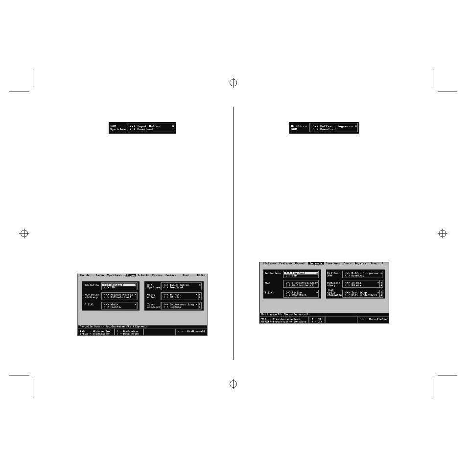 Ändern einer parametereinstellung, Benutzung des fensters allgemein, Modifica delle impostazioni di un parametro | Uso della schermata generale | Star Micronics LC-90 User Manual | Page 39 / 131
