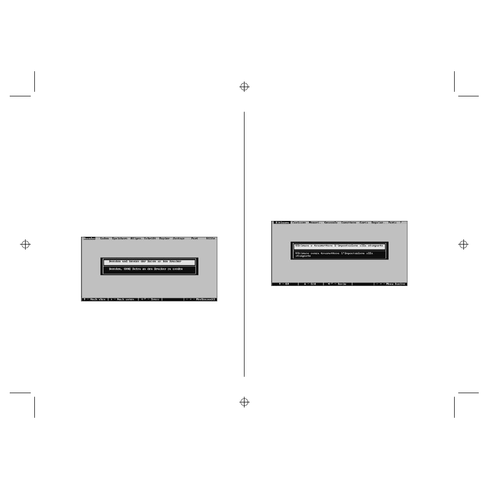 Rückkehr zu den defaulteinstellungen, Beenden des drucker setup programms, Ripristino delle impostazioni predefinite | Uscita dal programma user setup utility | Star Micronics LC-90 User Manual | Page 57 / 131