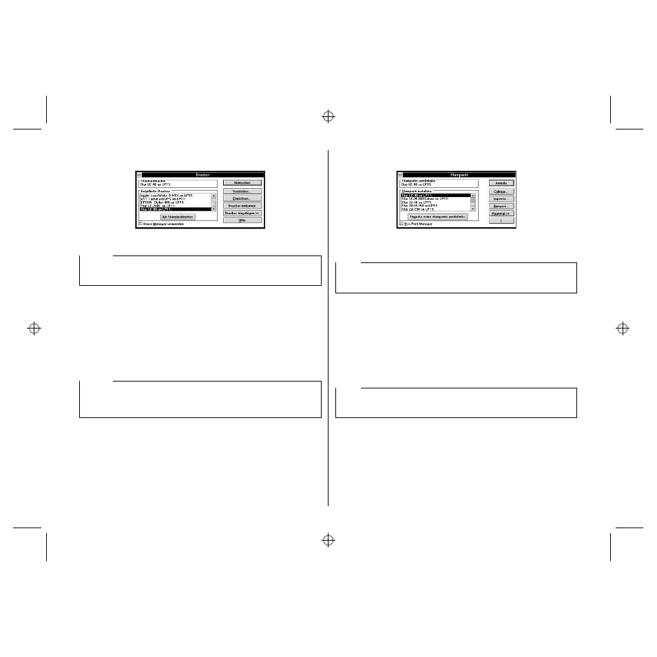 Vorbereitung für den druck, Impostazione della stampante | Star Micronics LC-90 User Manual | Page 65 / 131