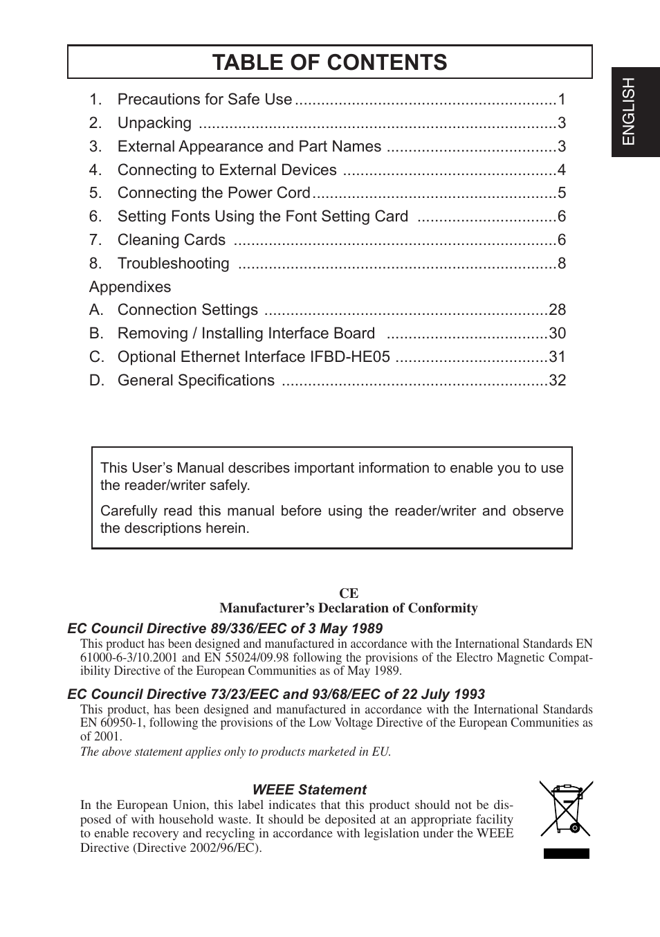 Star Micronics TCP400 Series User Manual | Page 3 / 36