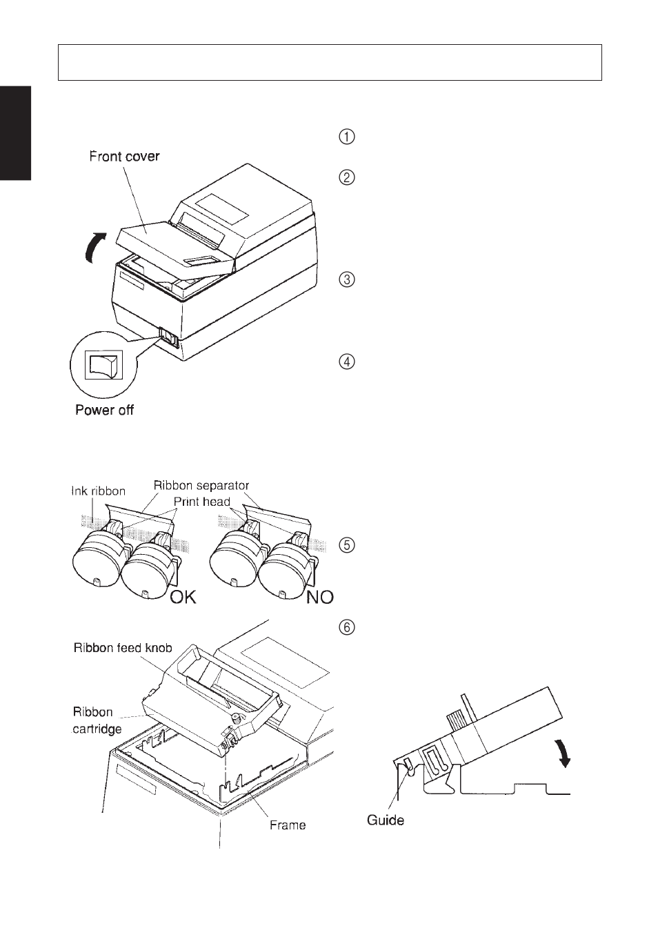 Loading the ribbon cartridge, 1. sp317 | Star Micronics Star SP317 User Manual | Page 4 / 63