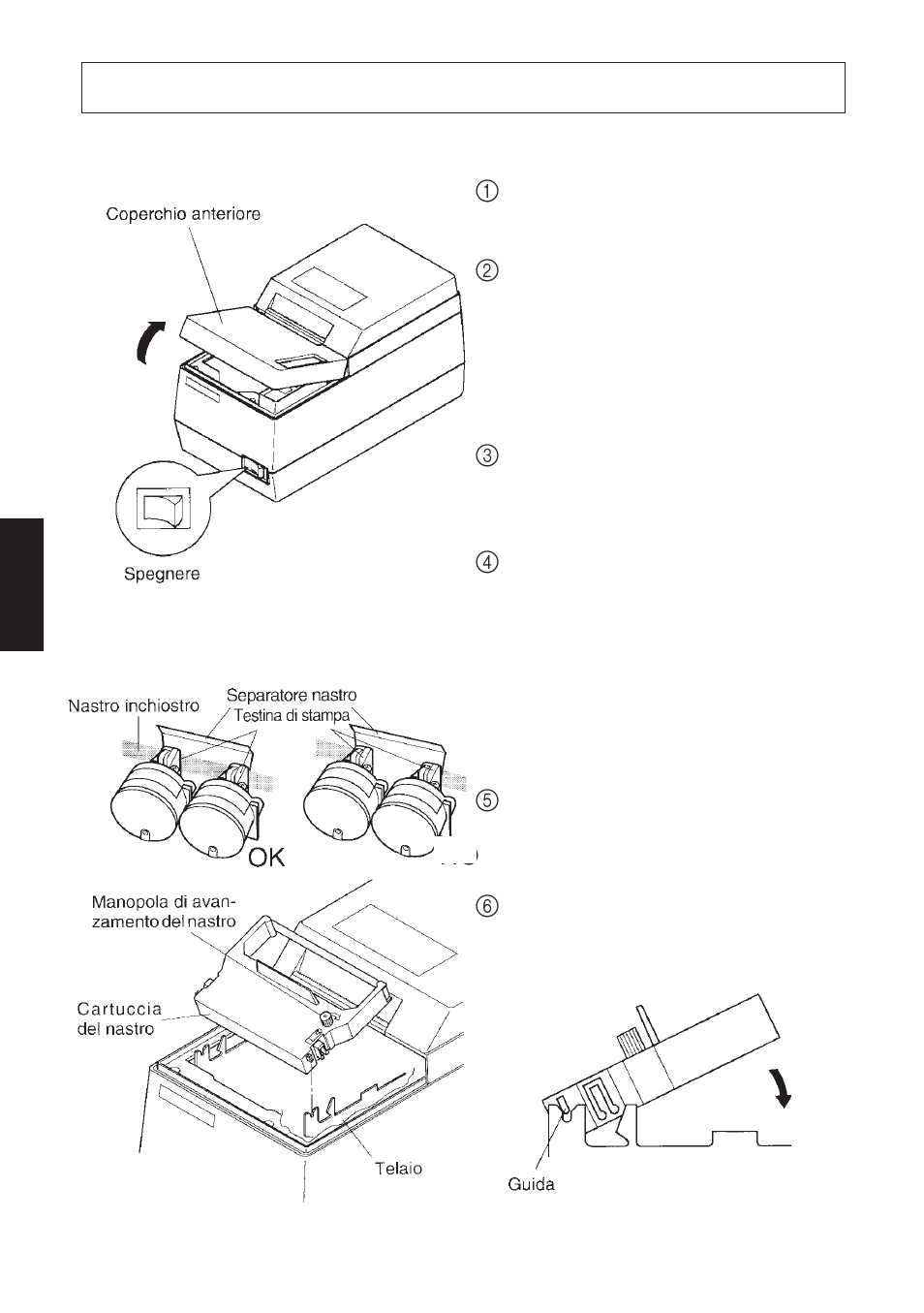 Caricamento della cartuccia del nastro, 1. sp317 | Star Micronics Star SP317 User Manual | Page 40 / 63