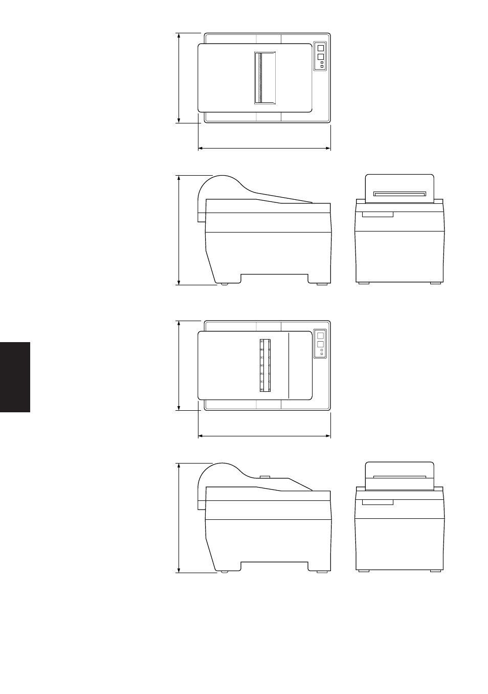 Appendix, Fig. d-1 overall dimensions (mm) | Star Micronics SP200F User Manual | Page 102 / 111