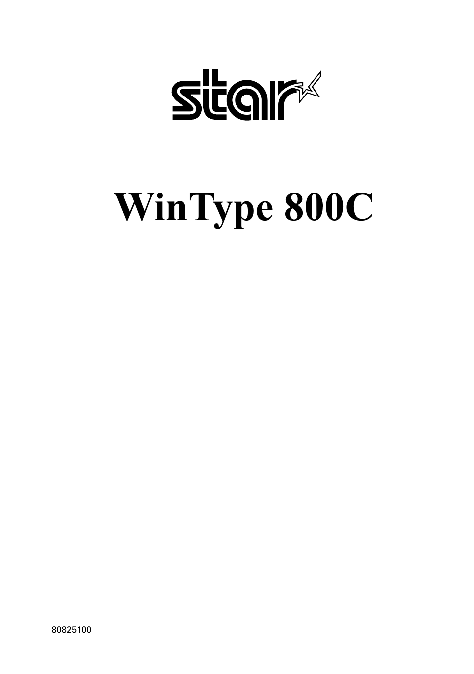 Star Micronics 800C User Manual | 76 pages