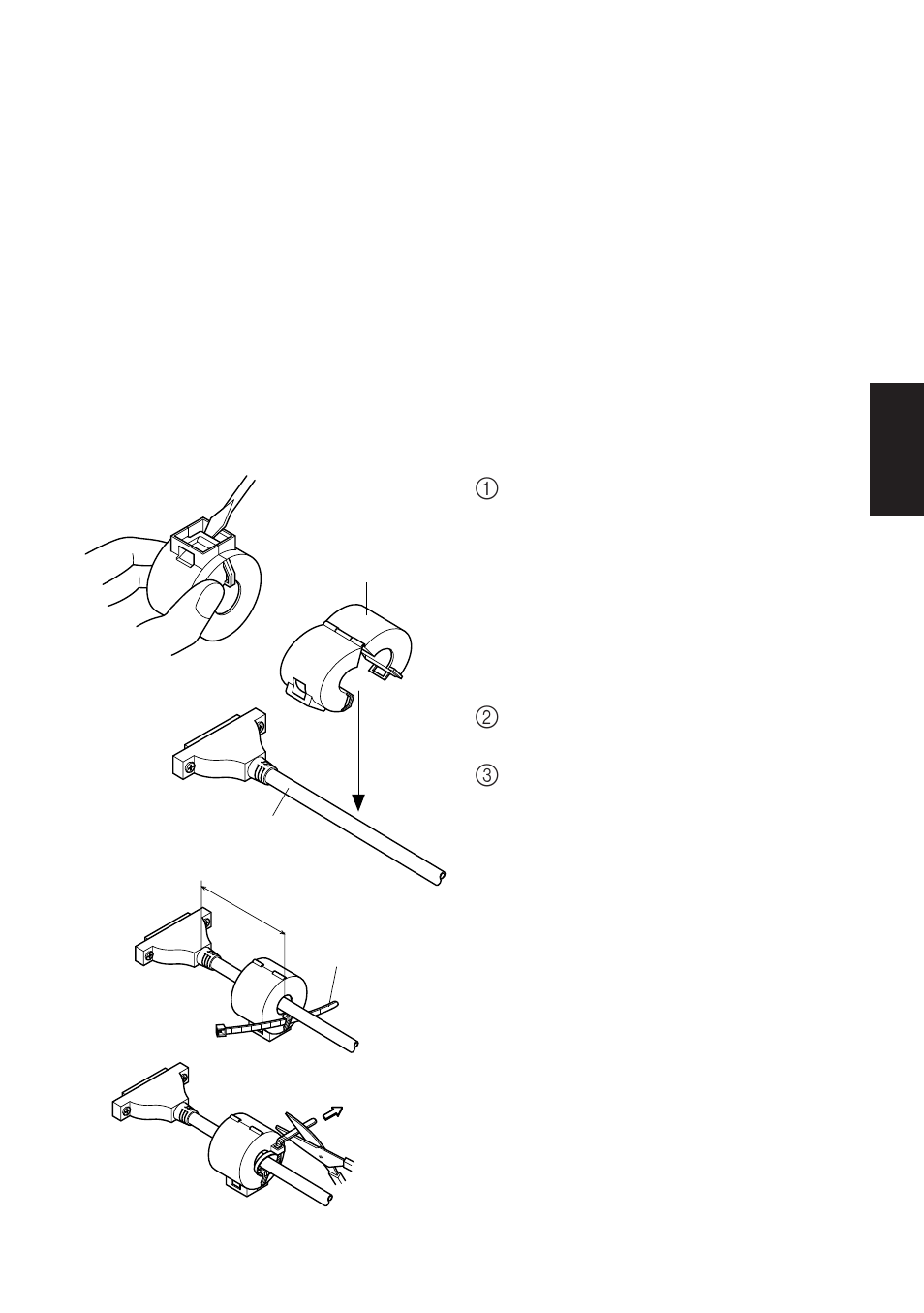 3. entfernen des rollenpapiers, 4. anschließen des schnittstellenkabels | Star Micronics SP200F SERIES User Manual | Page 61 / 114