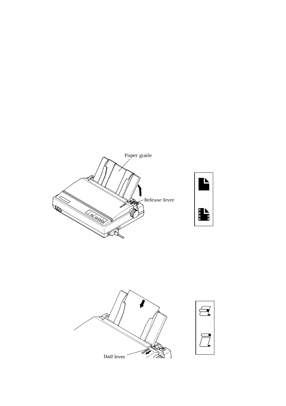 Automatic fanfold feeding, Manual sheet feeding | Star Micronics LC-100+ User Manual | Page 45 / 88