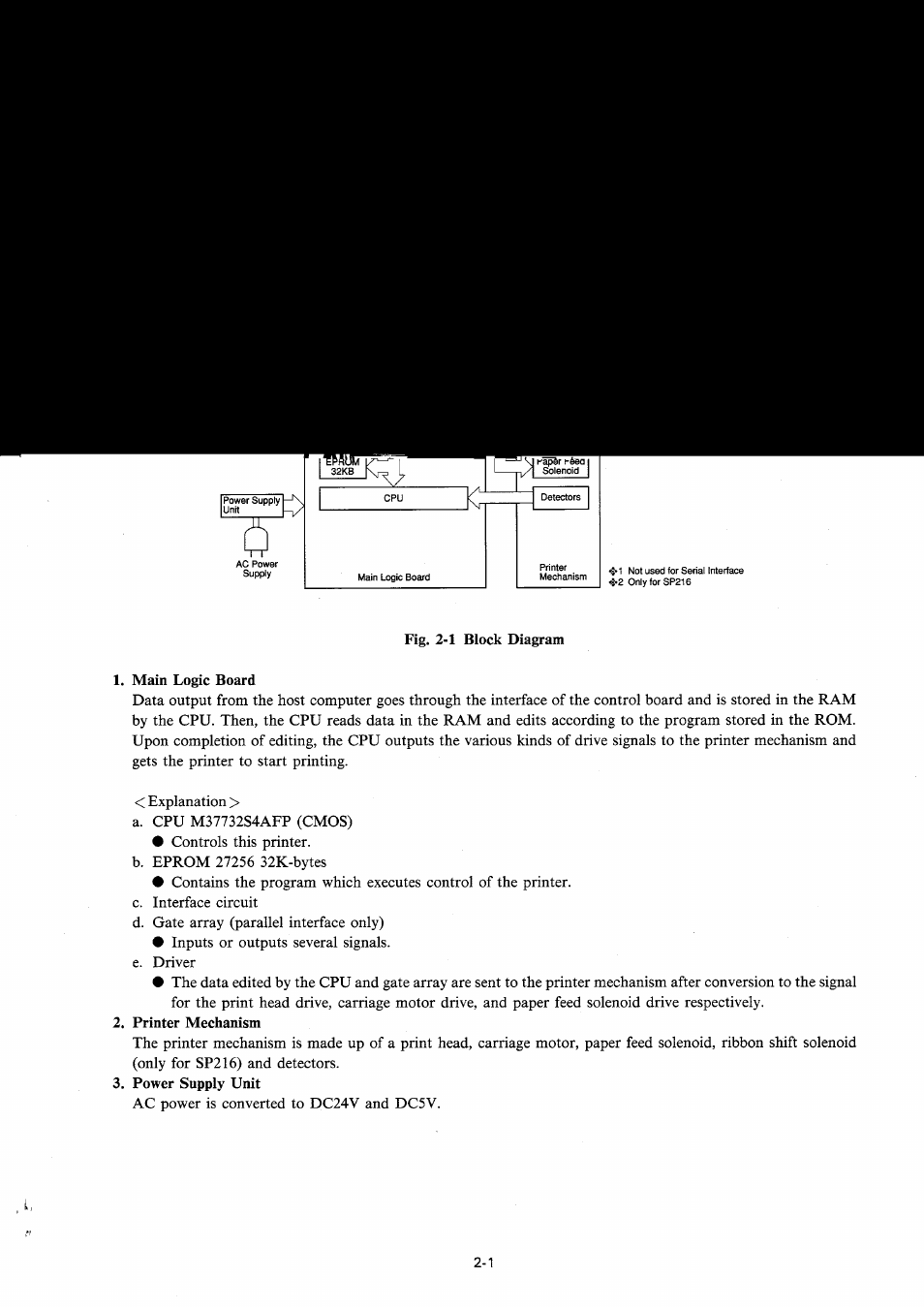 1block diagram | Star Micronics SP200F SERIES User Manual | Page 11 / 90