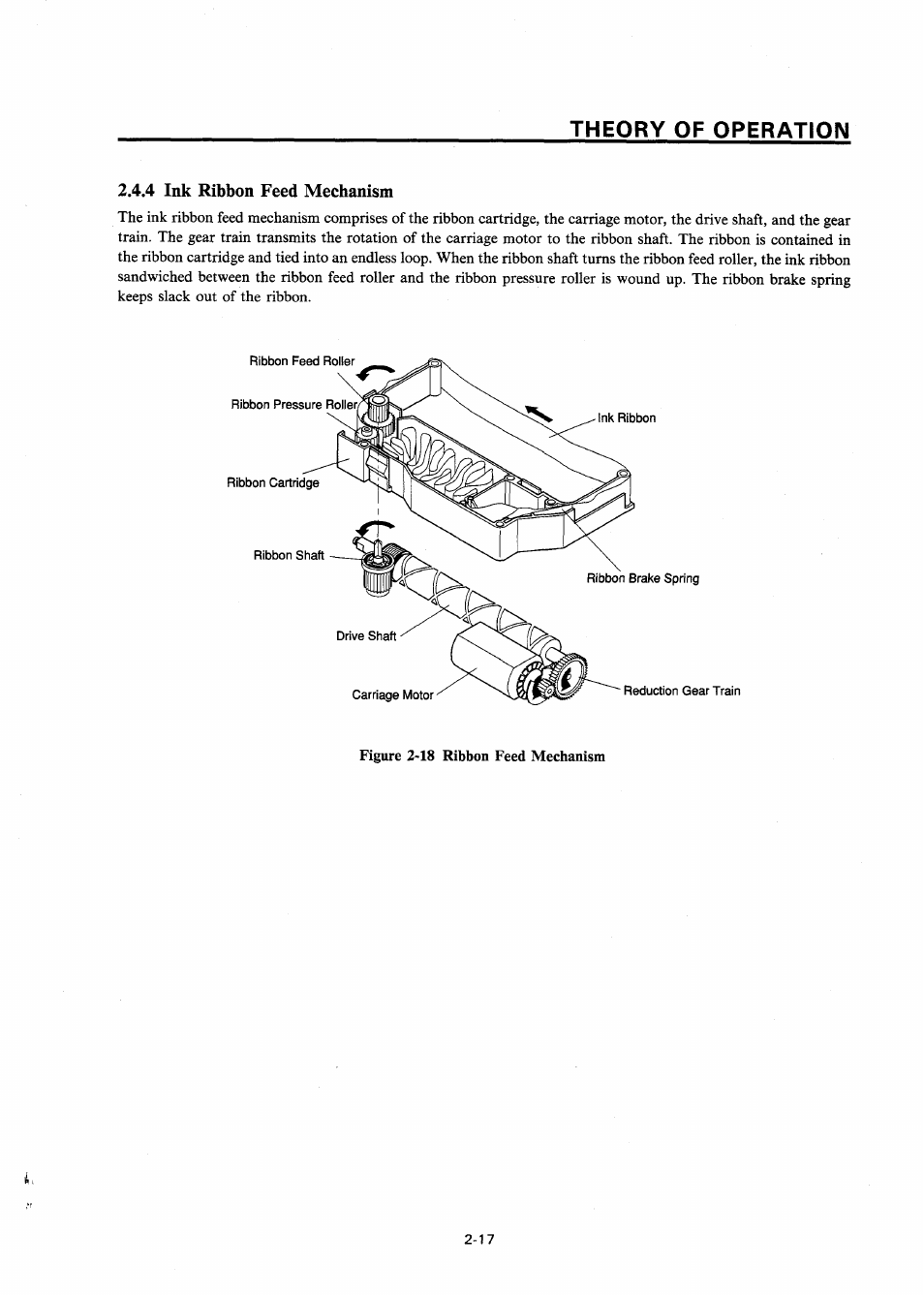 4 ink ribbon feed mechanism | Star Micronics SP200F SERIES User Manual | Page 27 / 90