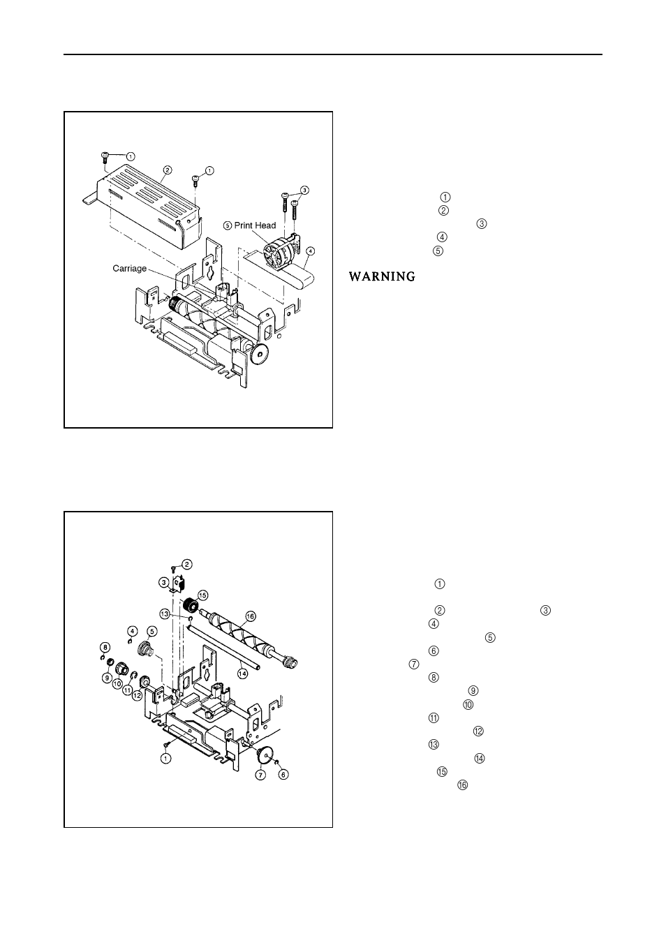 8 drive shaft unit -5, 7 print head, 8 drive shaft unit | Star Micronics SP200F SERIES User Manual | Page 45 / 90