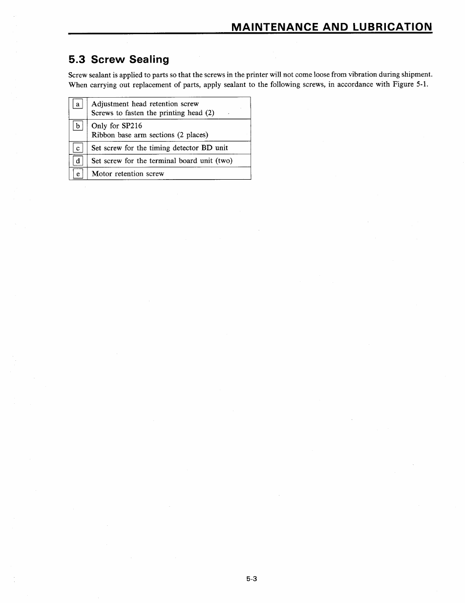 3 screw sealing | Star Micronics SP200F SERIES User Manual | Page 53 / 90