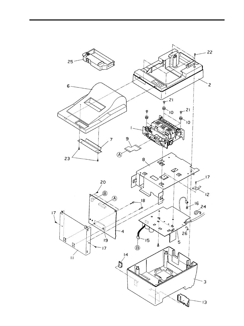 Parts list, 1 printer assembly | Star Micronics SP200F SERIES User Manual | Page 56 / 90