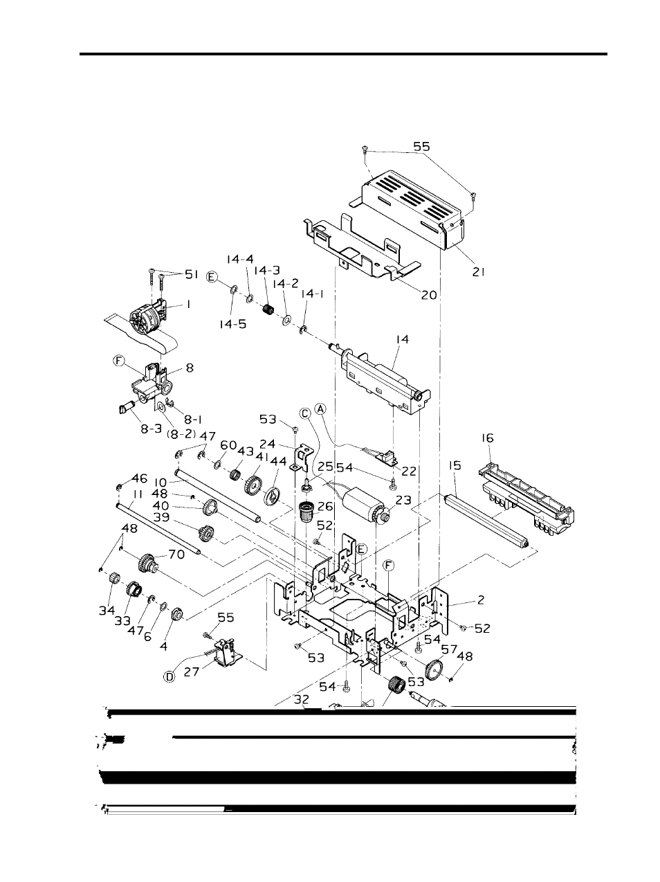 Parts list, 2 printer mechanism | Star Micronics SP200F SERIES User Manual | Page 62 / 90