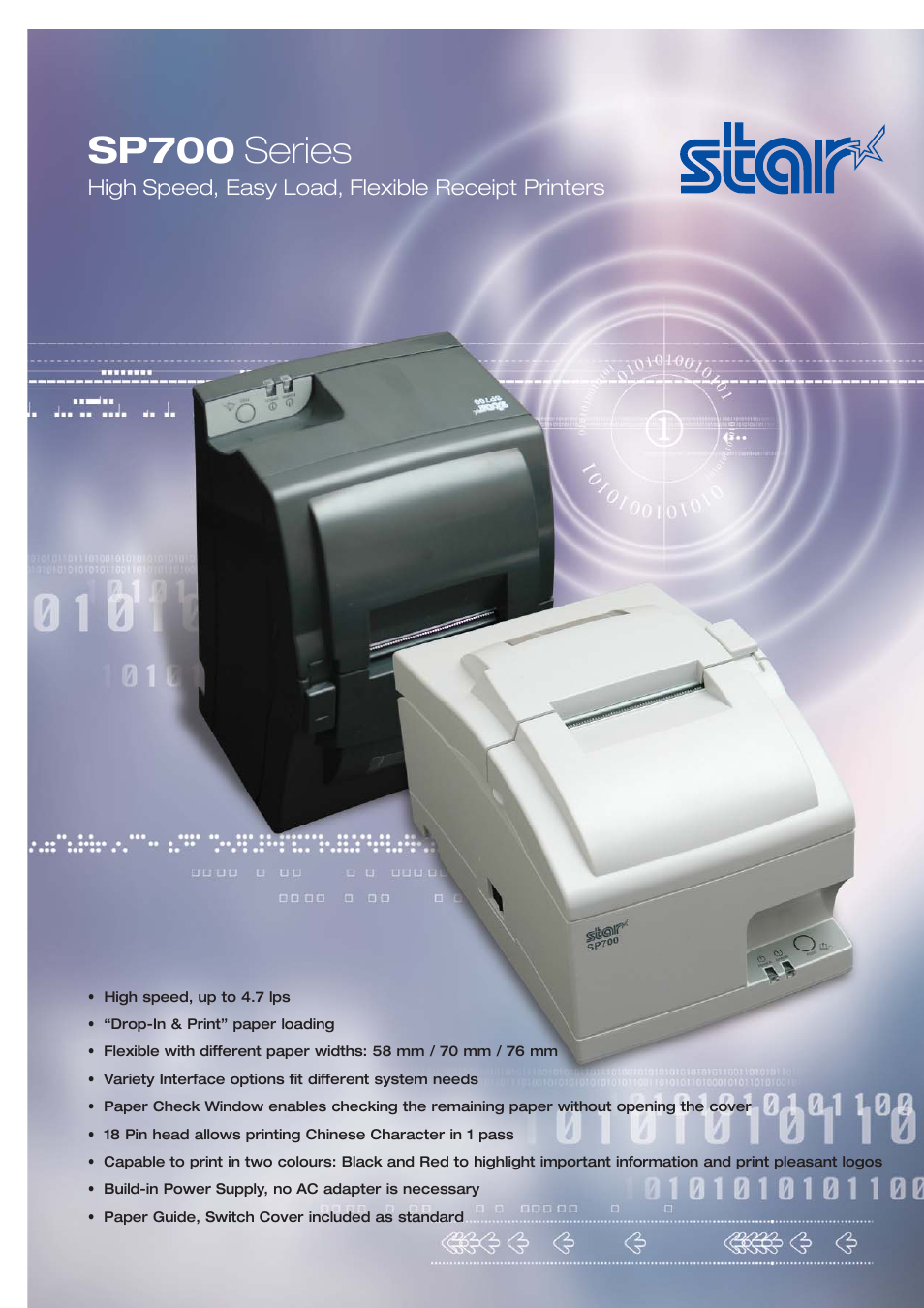Star Micronics SP700 Series User Manual | 2 pages