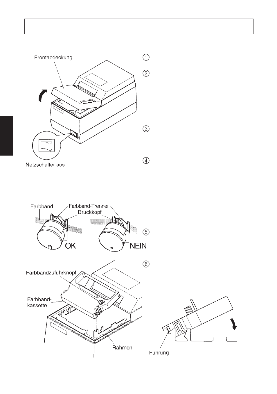 Einlegen der farbbandkassette, 1. sp312 | Star Micronics SP342F-A User Manual | Page 28 / 62