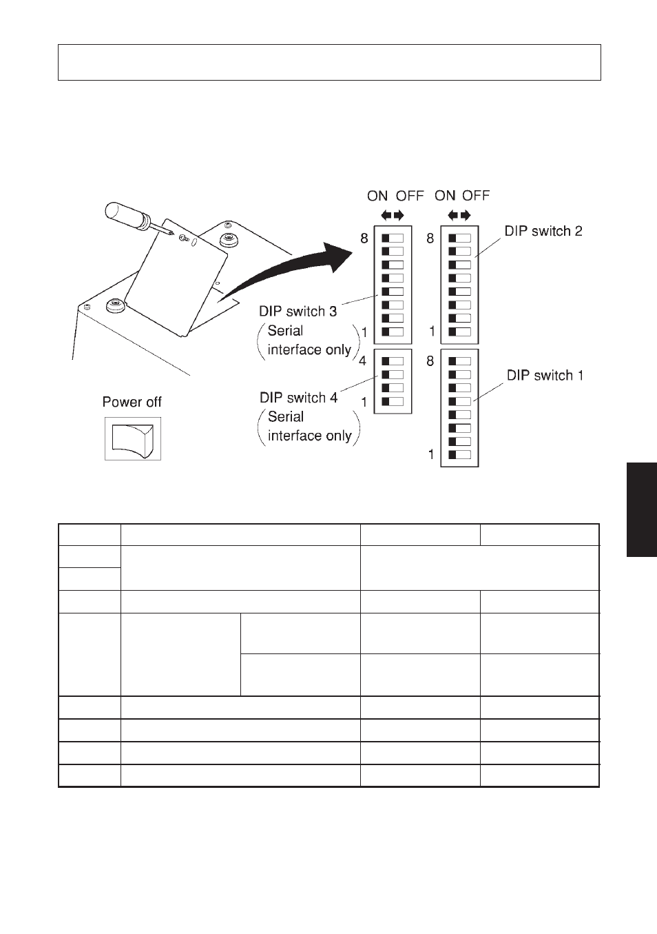 Appendix, Dip switch setting | Star Micronics SP312F User Manual | Page 27 / 36