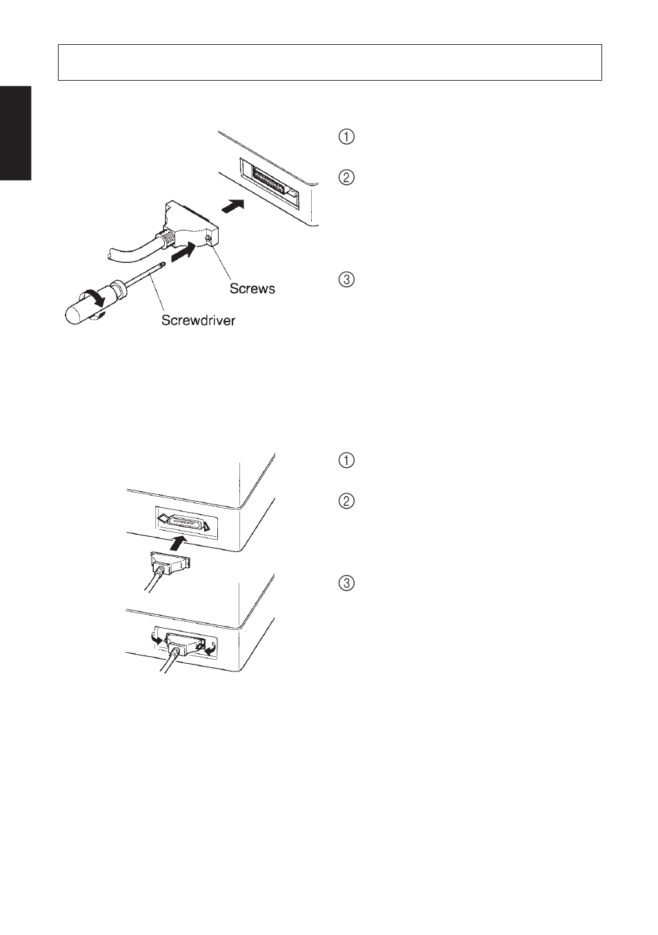 Connecting the interface cable, 1. serial interface cable, 2. parallel interface cable | Star Micronics SP312F User Manual | Page 8 / 36