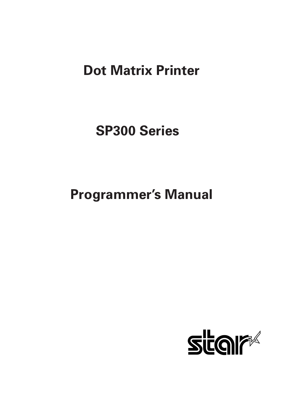 Star Micronics SP300 Series User Manual | 70 pages