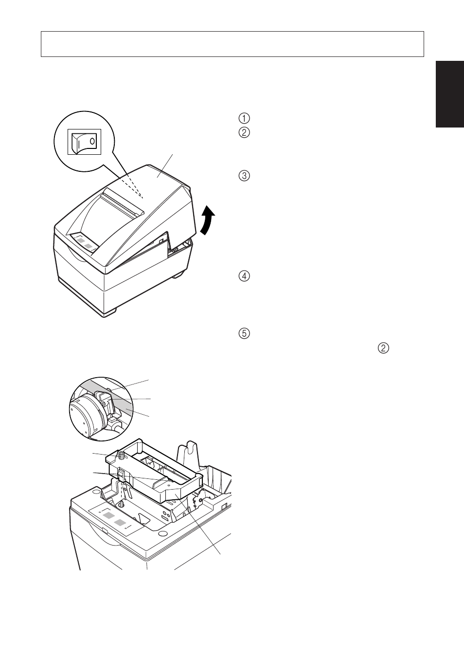 Loading the ribbon cartridge and paper, 1. sp2300 type | Star Micronics SP2000 Series User Manual | Page 15 / 147