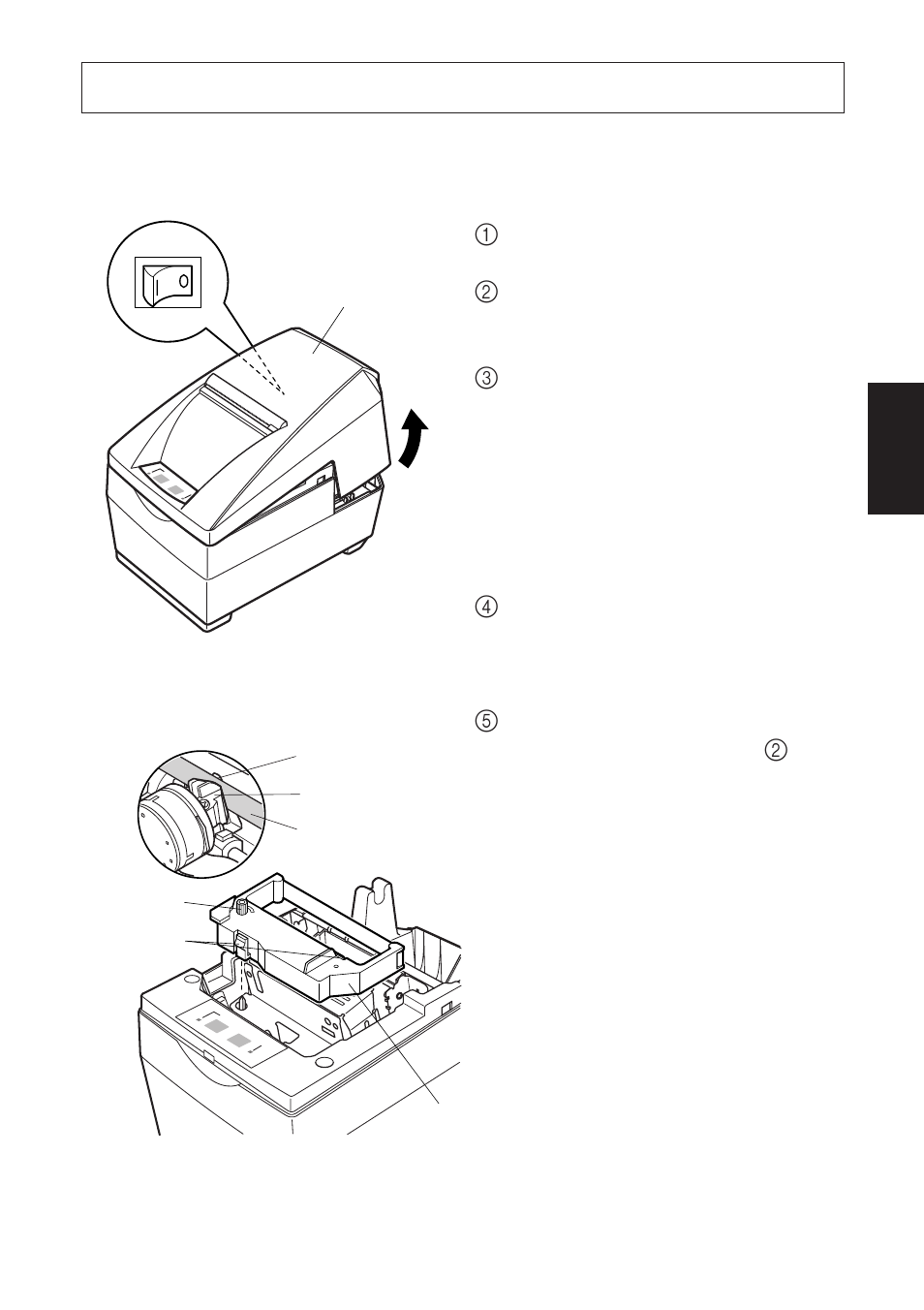 Einlegen von farbbandkassette und papier, 1. typ sp2300 | Star Micronics SP2000 Series User Manual | Page 79 / 147