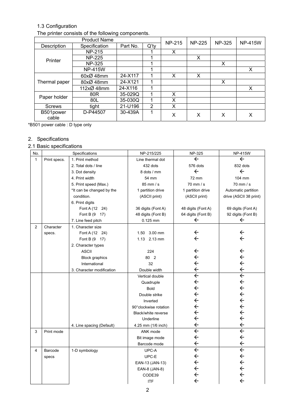 Star Micronics NP-225 User Manual | Page 5 / 45