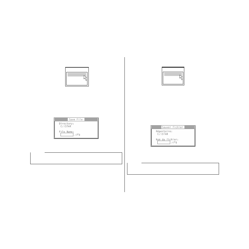 Changing the printer port, Saving setup data in a configuration file, Changement du port de l’imprimante | Star Micronics HL 80825321 User Manual | Page 78 / 176