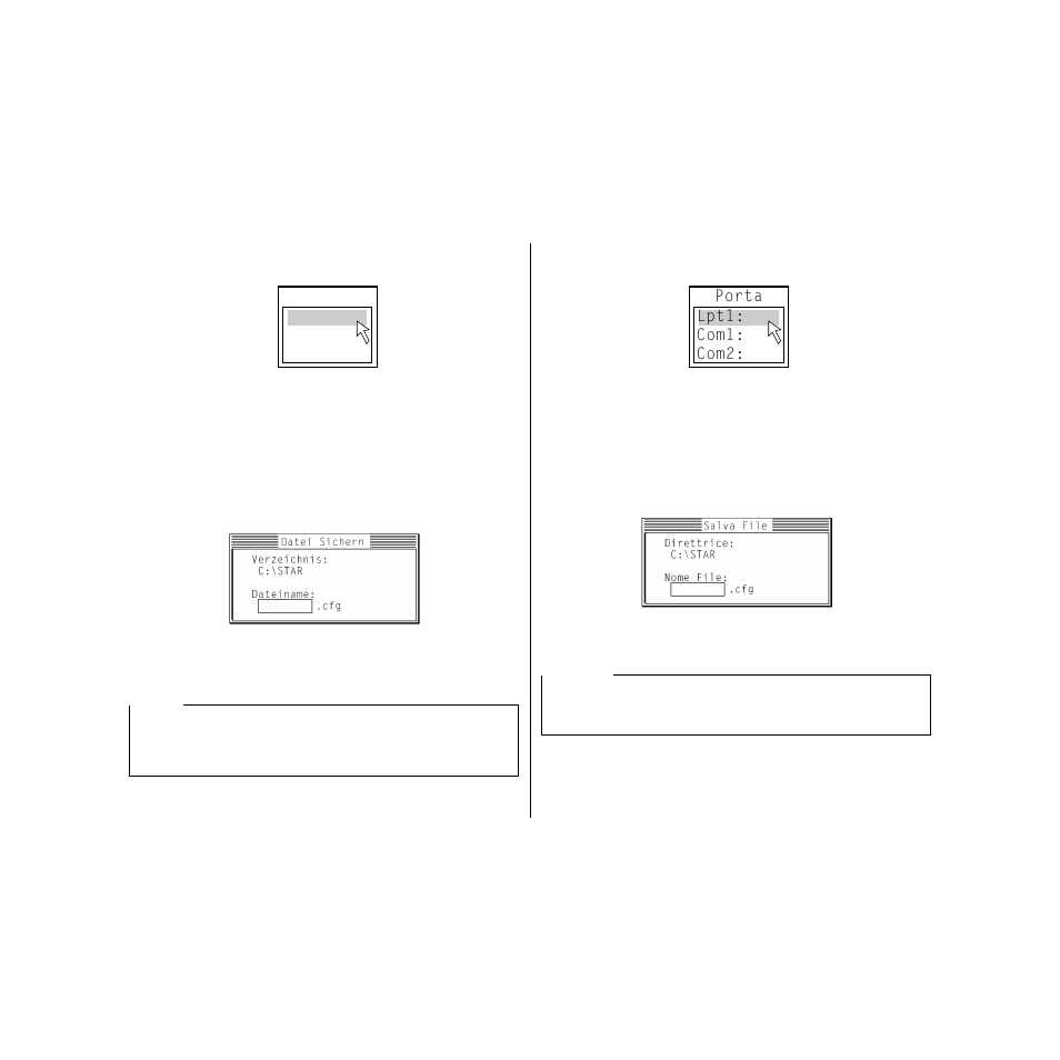 Änderung der schnittstelle, Cambiamento della porta stampante | Star Micronics HL 80825321 User Manual | Page 79 / 176