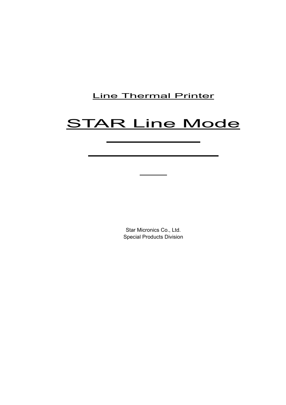Star Micronics Line Thermal Printer User Manual | 181 pages