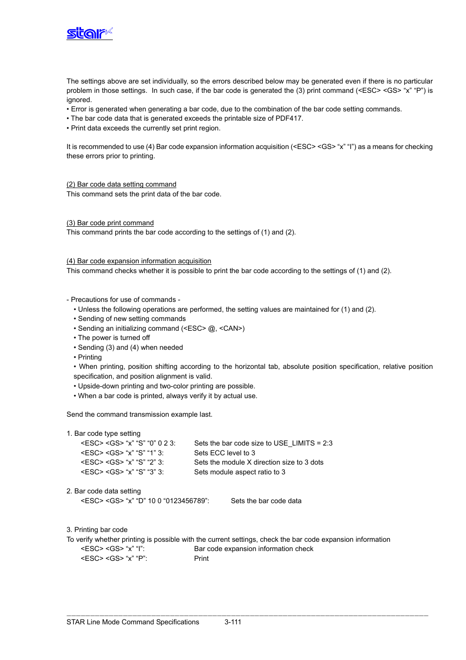 Star Micronics Line Thermal Printer User Manual | Page 127 / 181