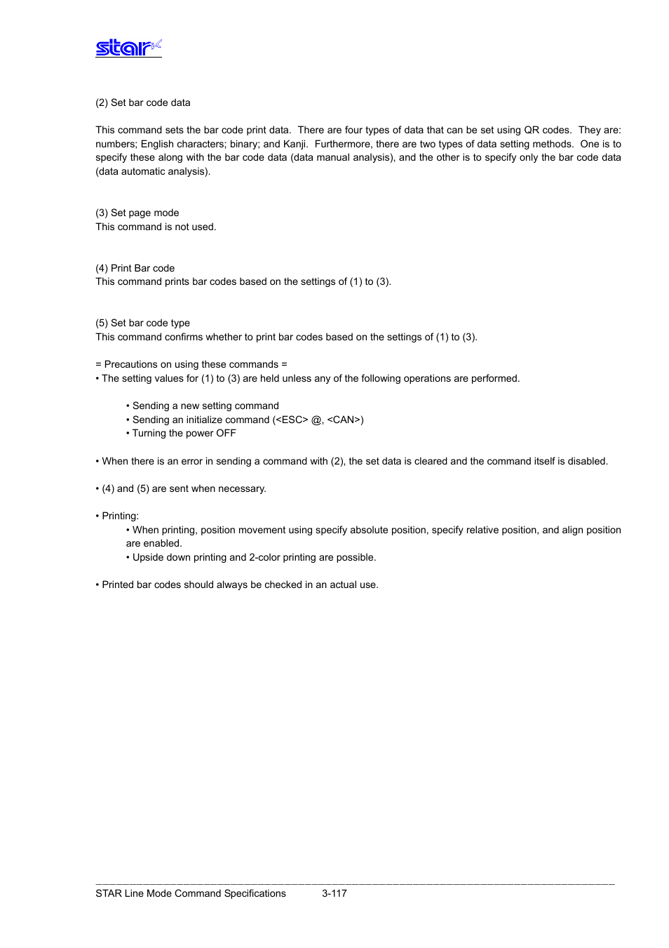 Star Micronics Line Thermal Printer User Manual | Page 133 / 181