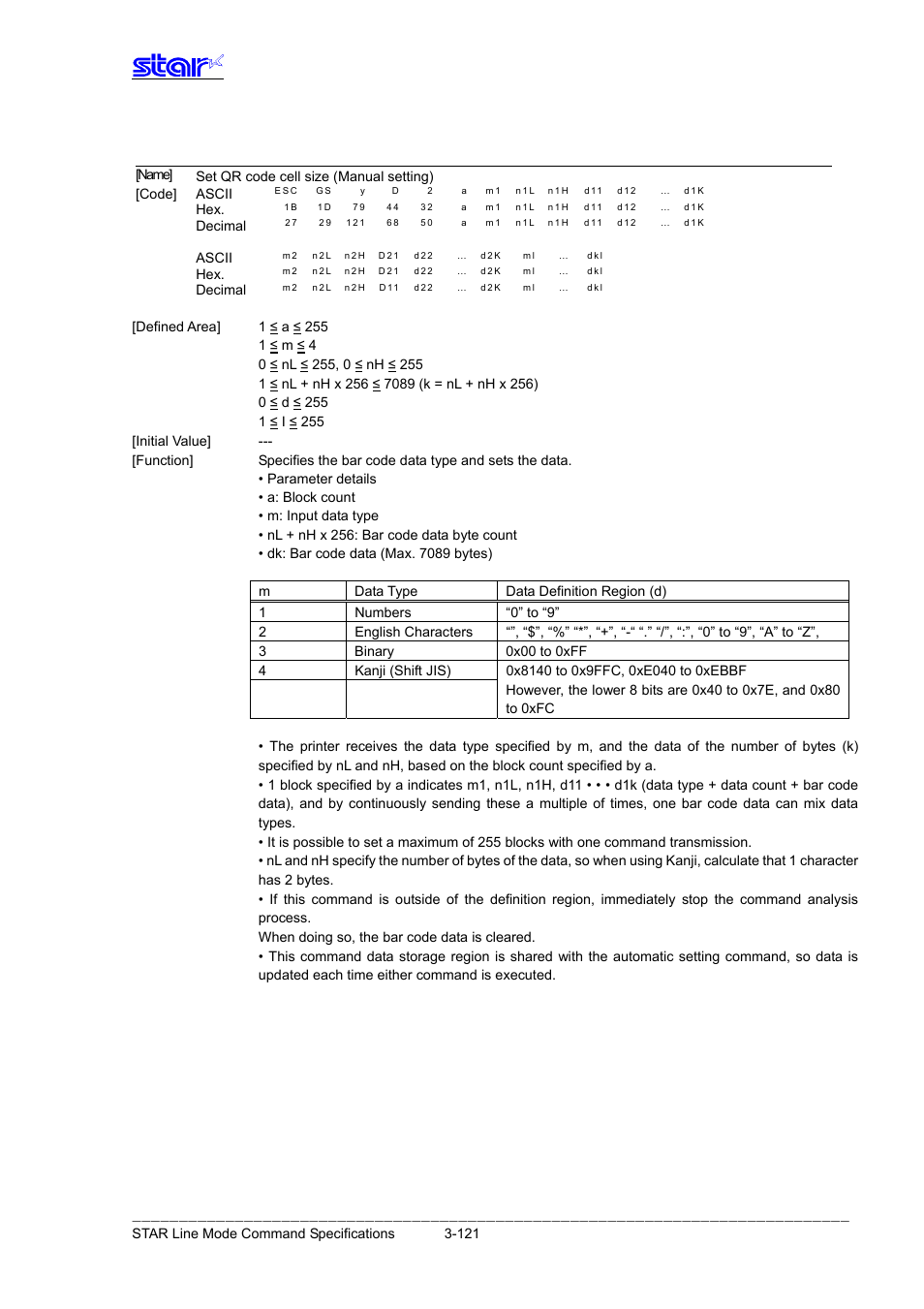 Star Micronics Line Thermal Printer User Manual | Page 137 / 181