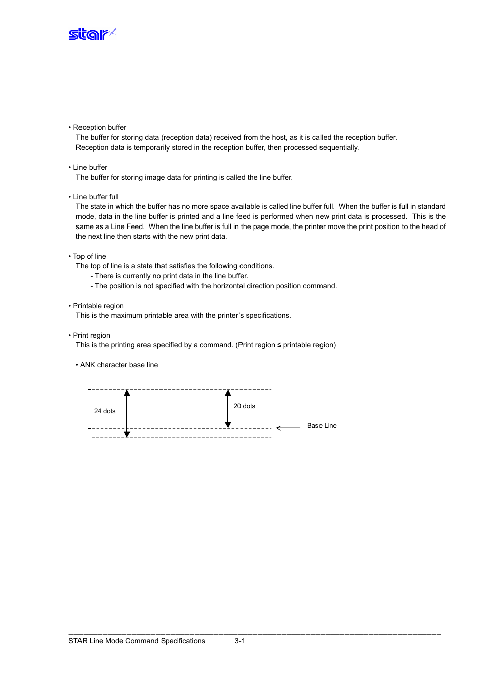 Command details, Explanation of terms | Star Micronics Line Thermal Printer User Manual | Page 17 / 181