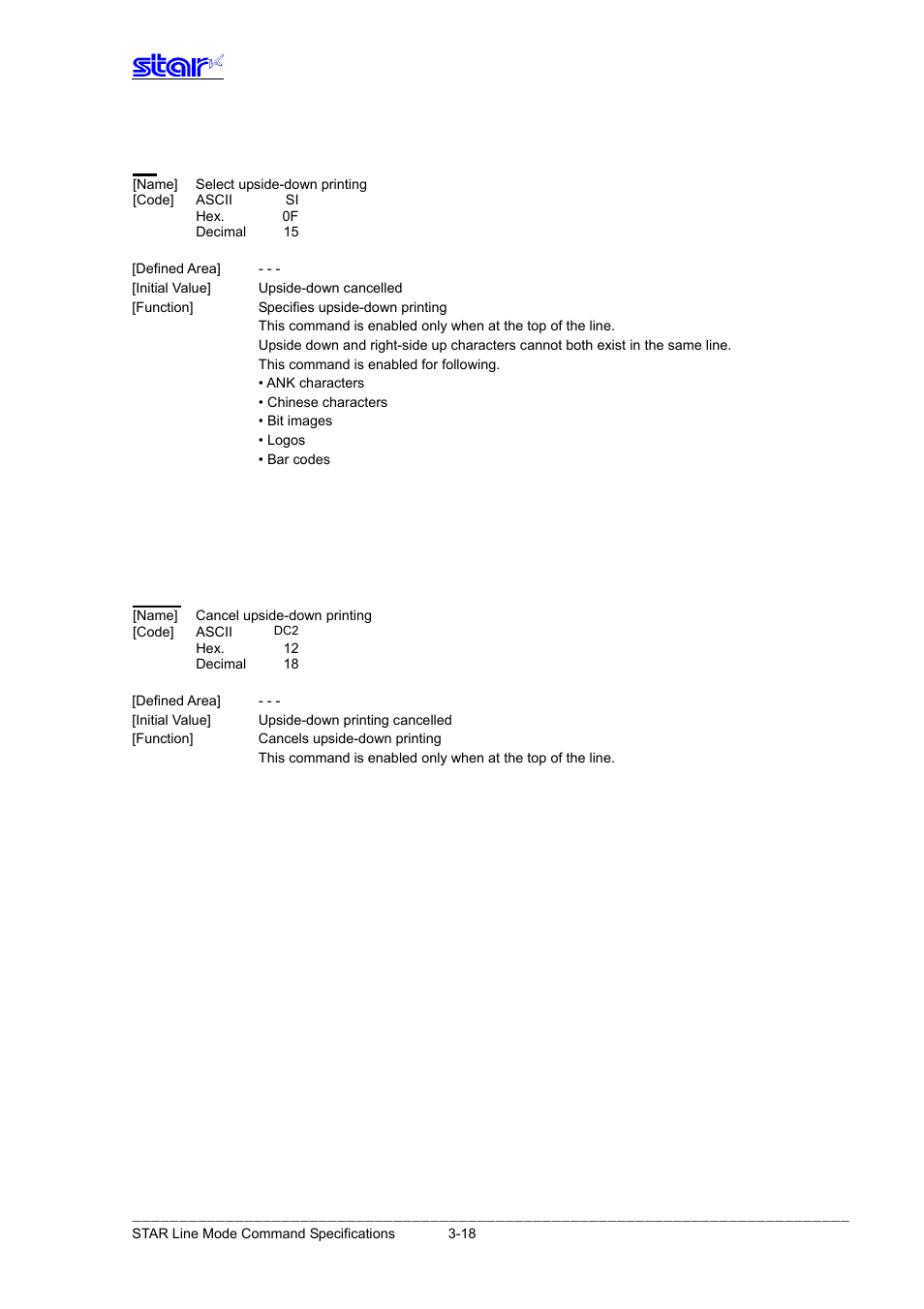 Star Micronics Line Thermal Printer User Manual | Page 34 / 181