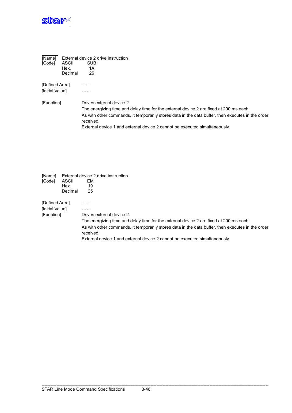 Star Micronics Line Thermal Printer User Manual | Page 62 / 181