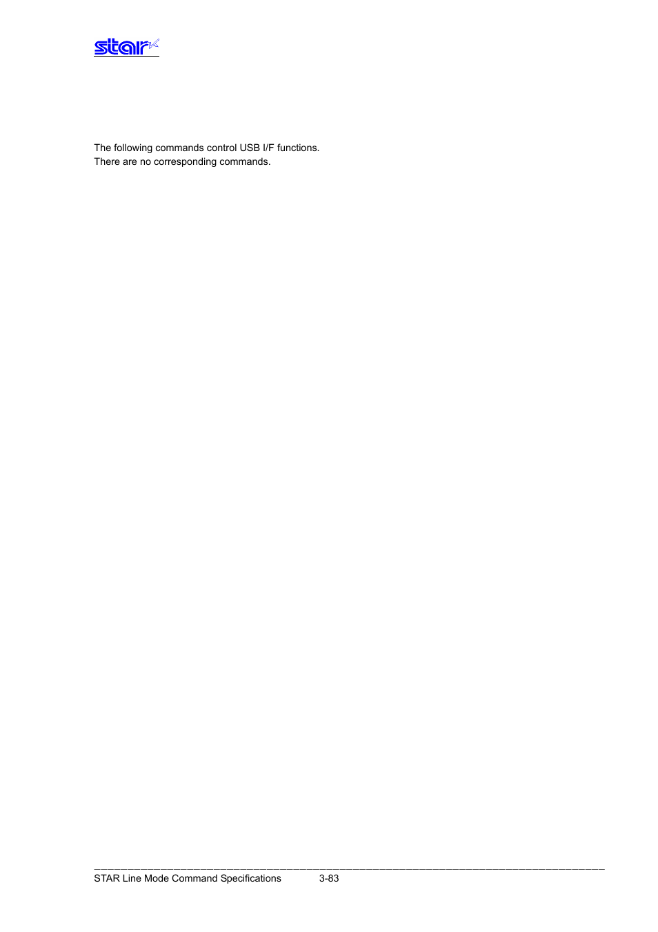 Usb related command details | Star Micronics Line Thermal Printer User Manual | Page 99 / 181