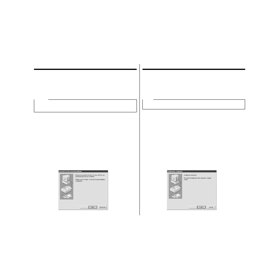 Kapitel 6: drucker mit windows 95 anwenden, Einstellung des druckers für windows 95, Installazione della stampante sotto windows 95 | Star Micronics PUNKT-MATRIX-DRUCKER LC-7211 User Manual | Page 97 / 182