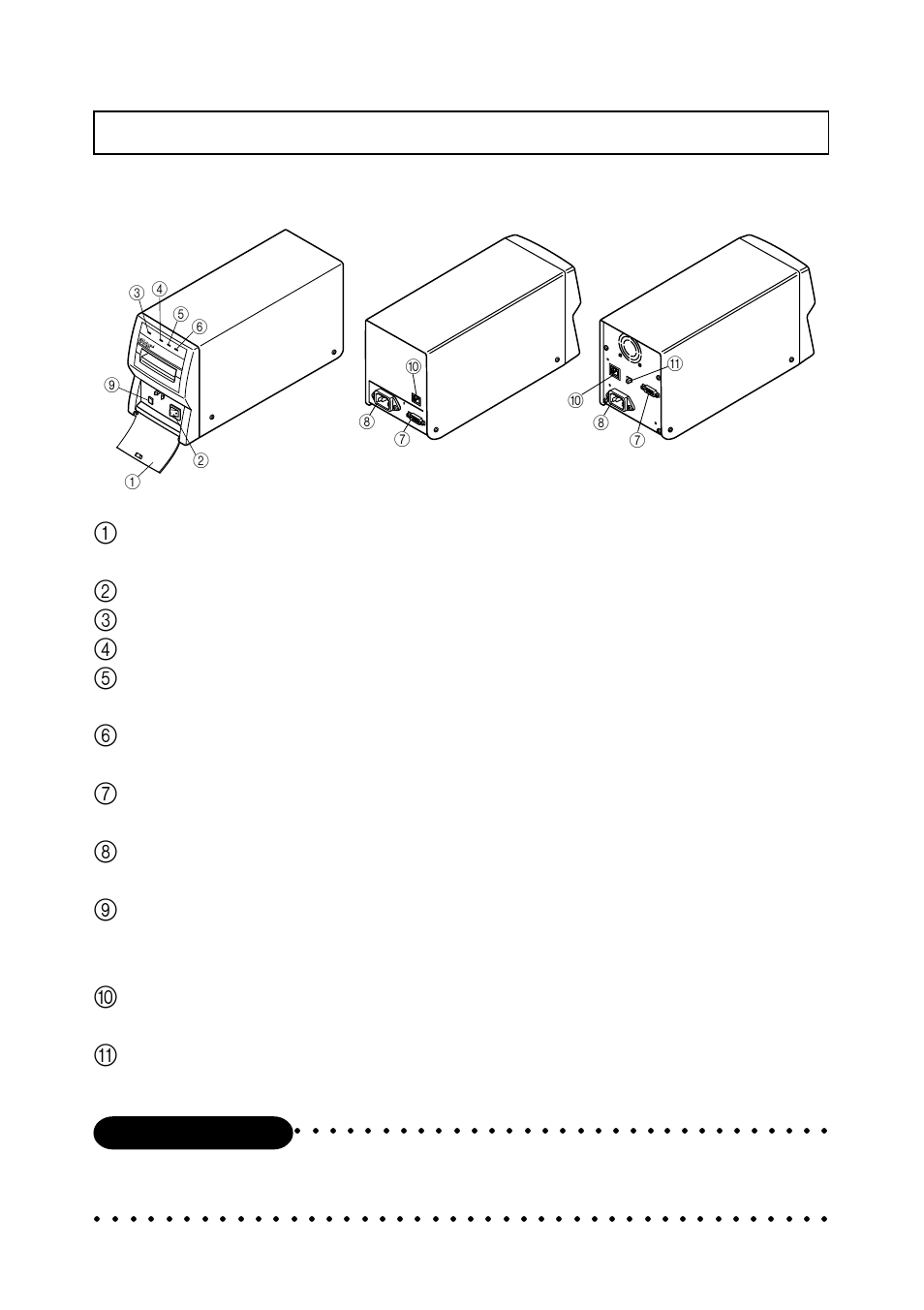 4 appearance and nomenclature, Appearance and nomenclature | Star Micronics TCP2000 Series User Manual | Page 8 / 13