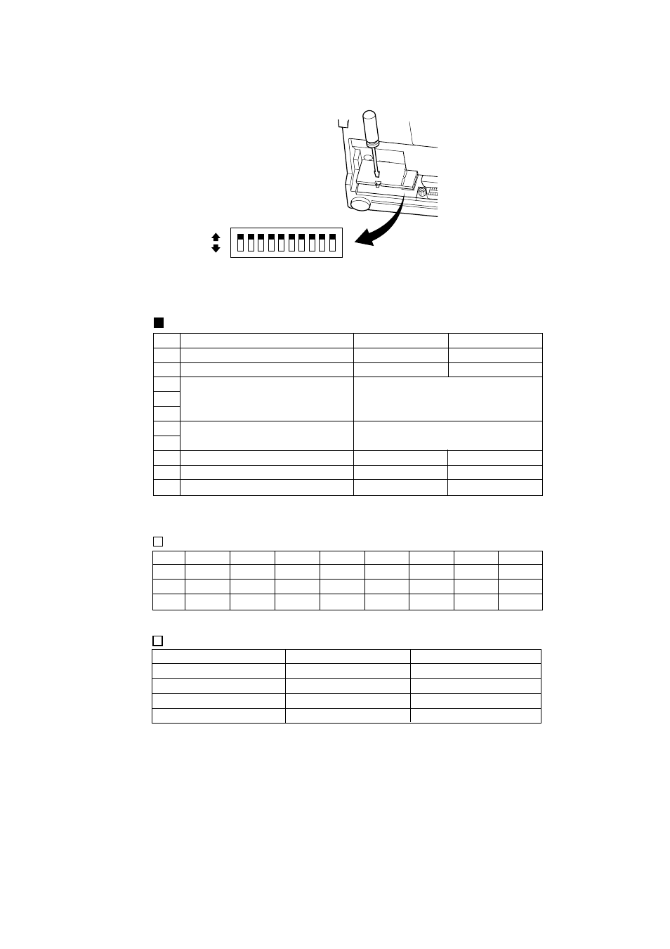 Dip switch settings - serial interface type, Dip-sw, Data transmission rate (baud rate) | Star Micronics Star SP200 Series User Manual | Page 13 / 127