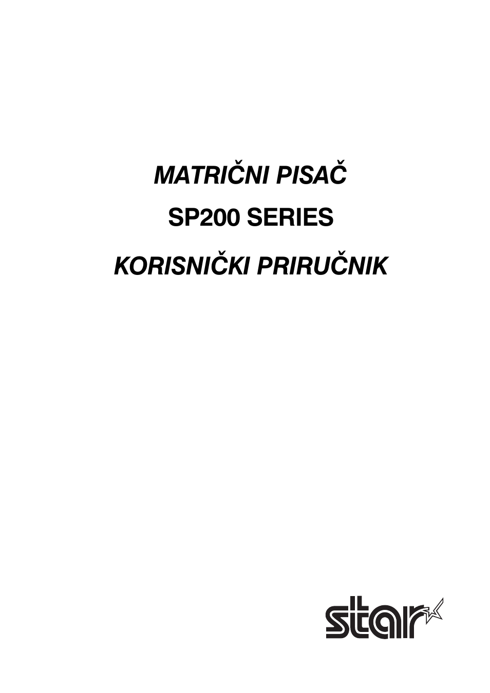 Croatian | Star Micronics Star SP200 Series User Manual | Page 99 / 127