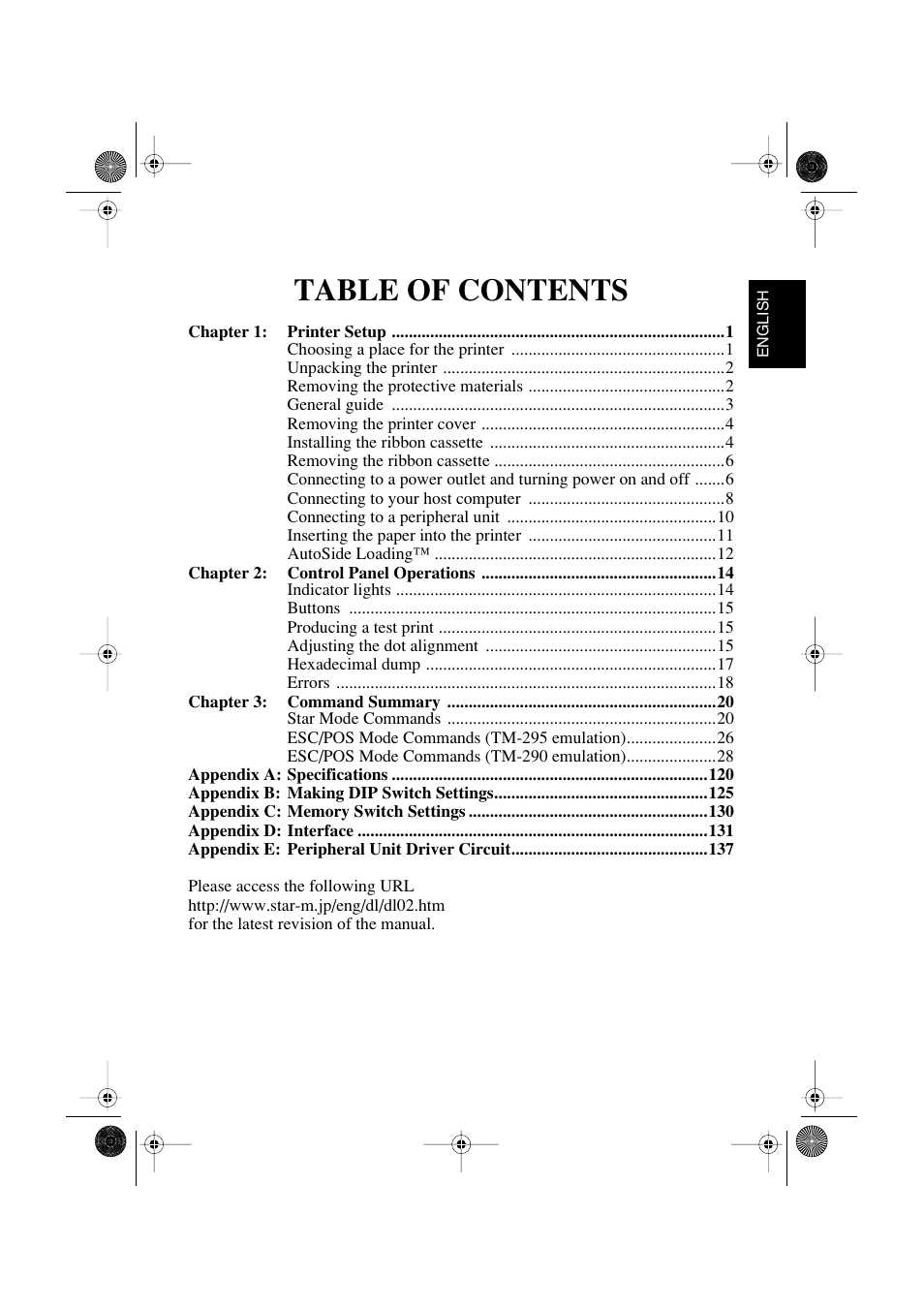 Star Micronics SP298 Series User Manual | Page 3 / 144