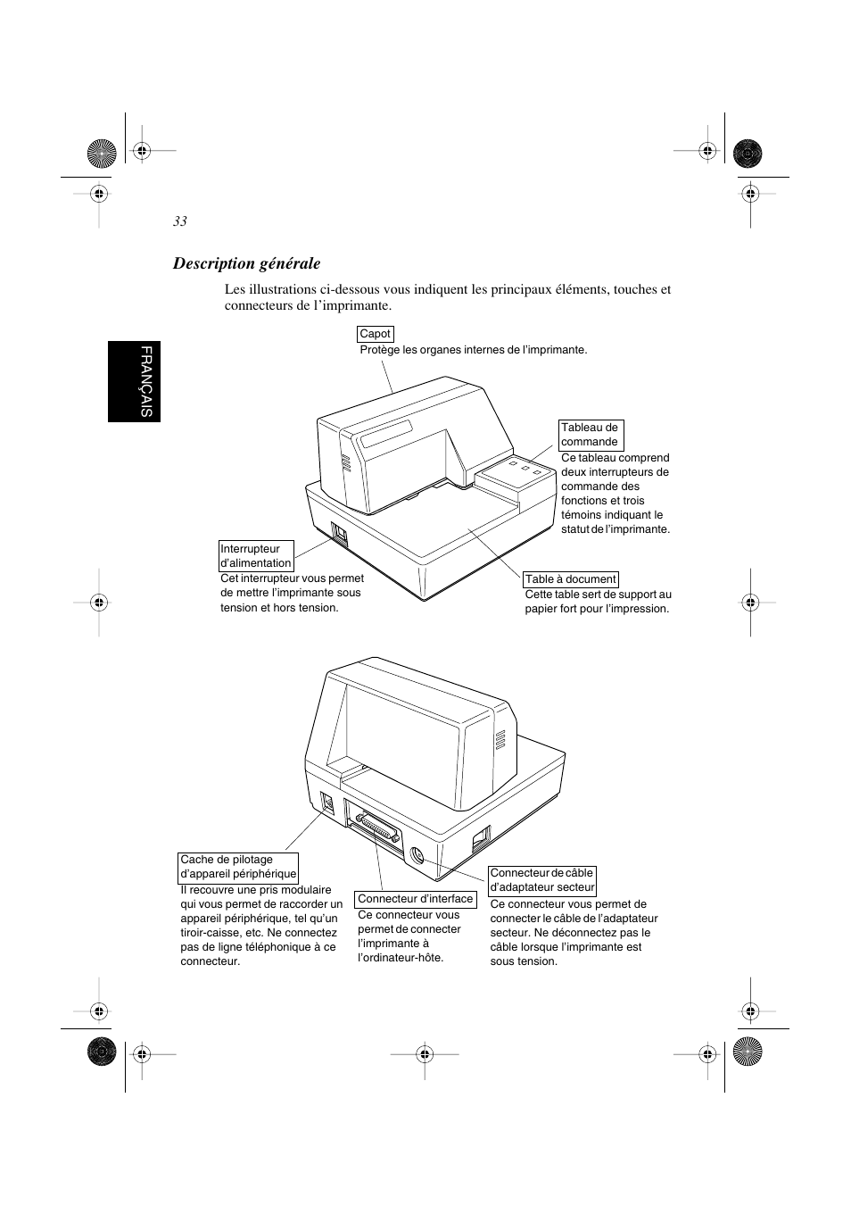 Description générale | Star Micronics SP298 Series User Manual | Page 36 / 144