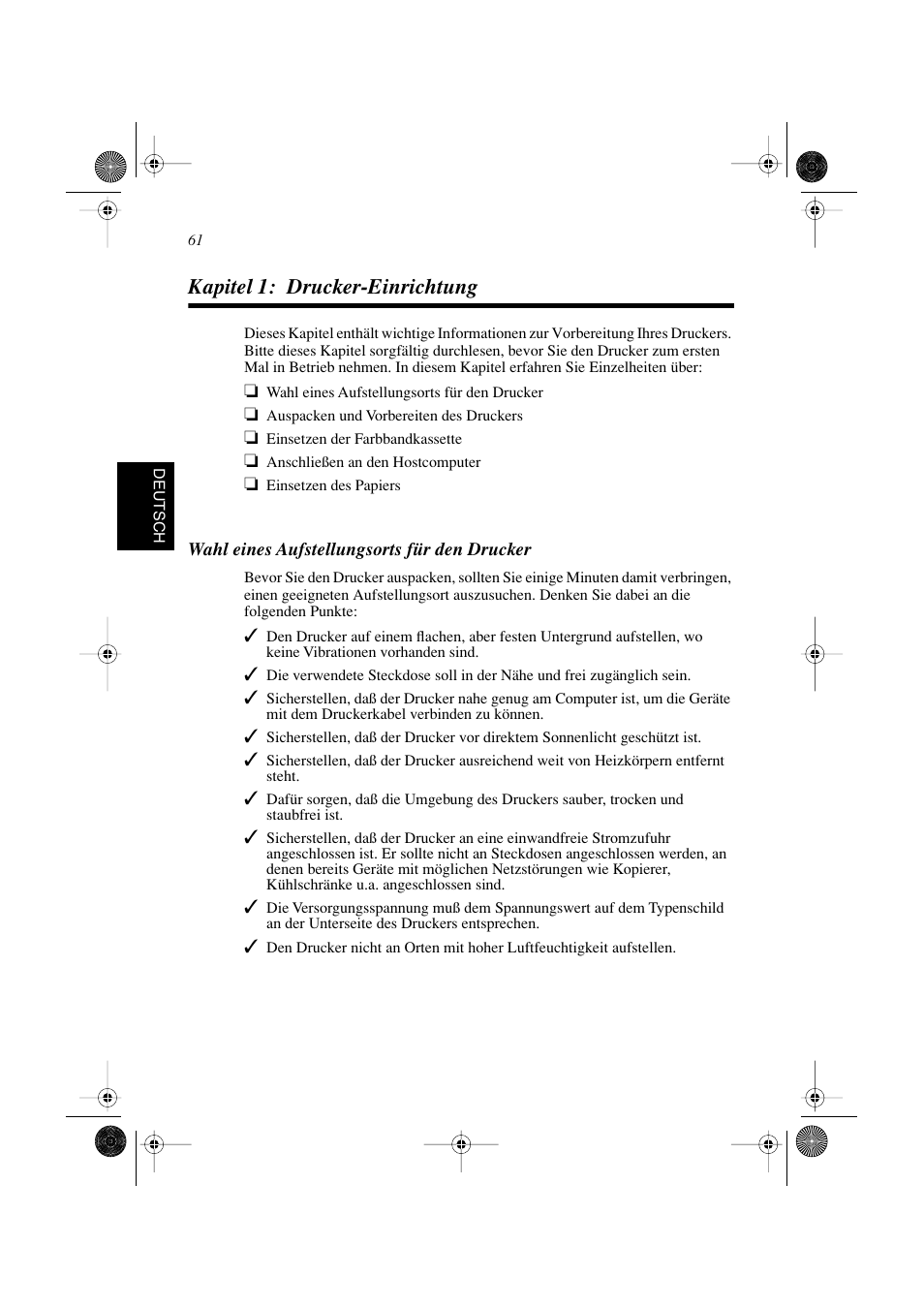 Kapitel 1: drucker-einrichtung | Star Micronics SP298 Series User Manual | Page 64 / 144
